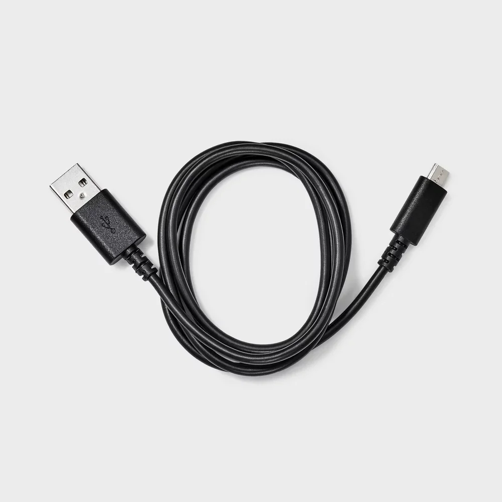 3' USB-A to Micro-USB Cable - dealworthy™ Black: 3' Charging Cord